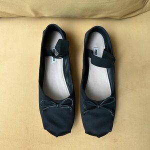 Miu Miu Black Ballet Flats
